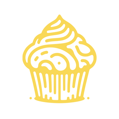 Cupcake Line Logo #F9D857