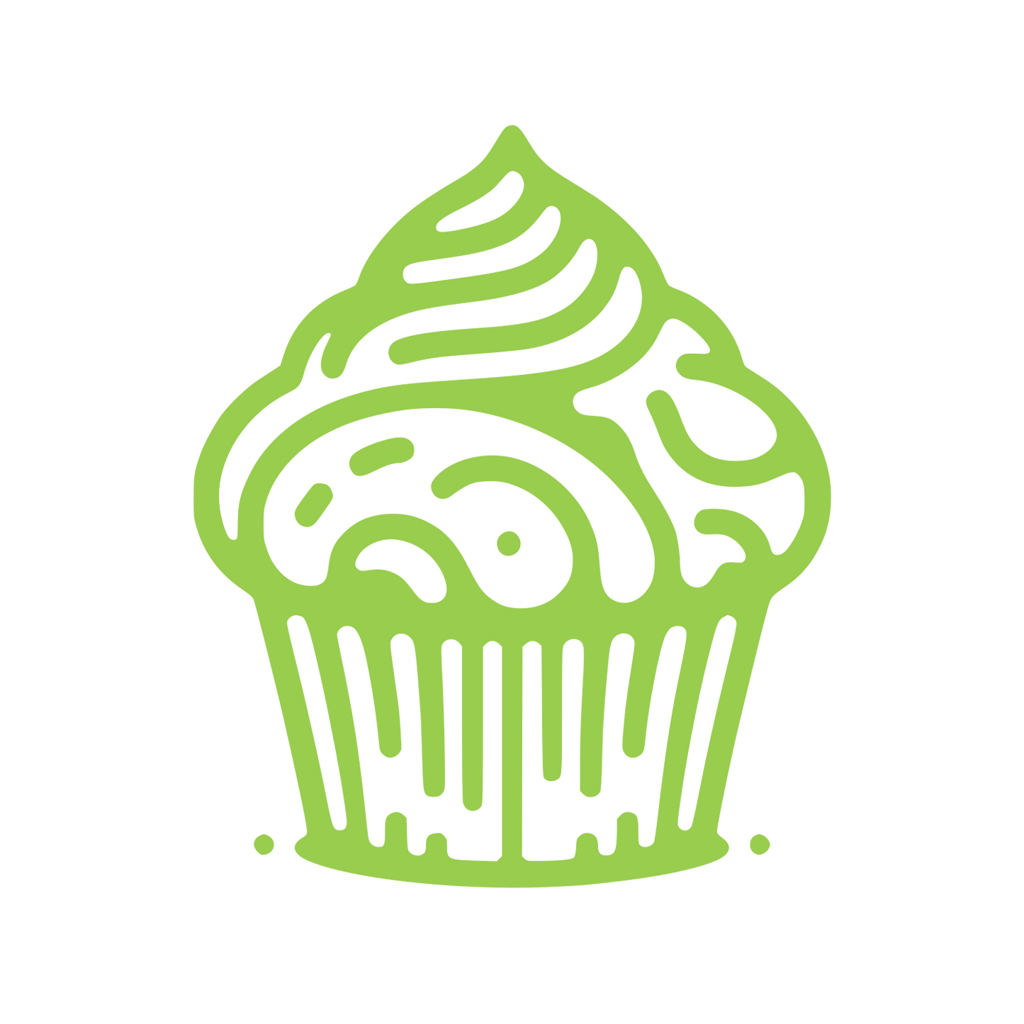 Cupcake Line Logo #99CD4E