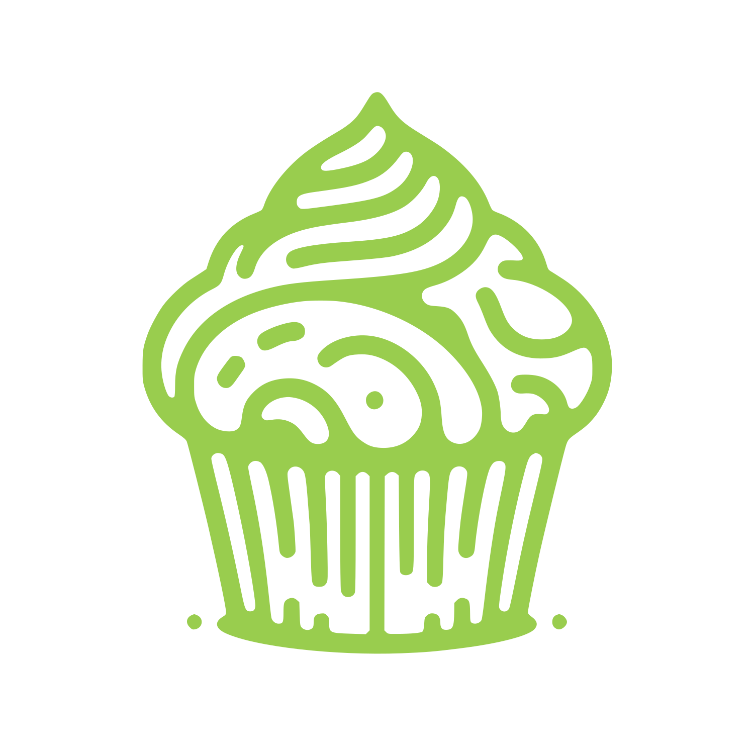 Cupcake Line Logo #99CD4E