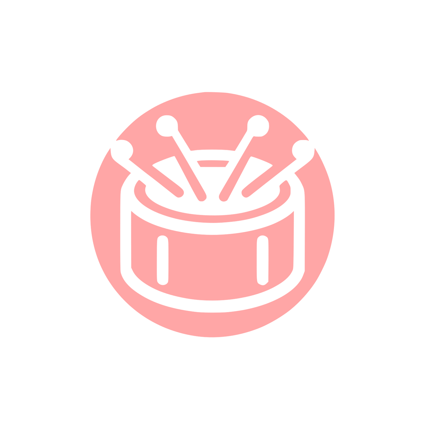 Creative Drum Logo #ffa6a6