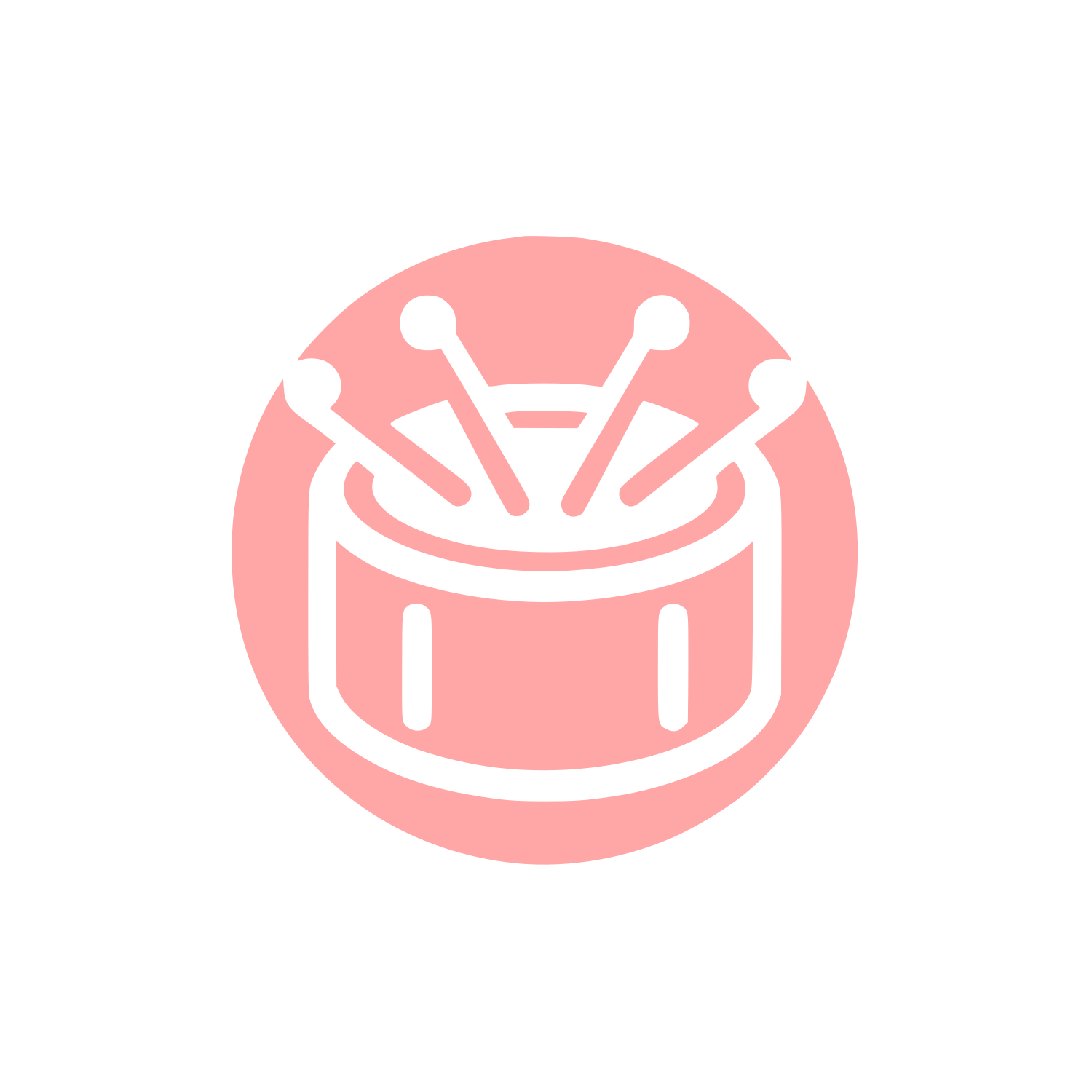 Creative Drum Logo #ffa6a6