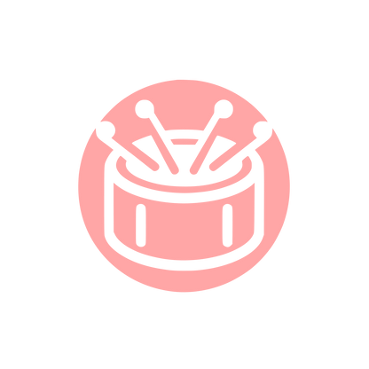 Creative Drum Logo #ffa6a6