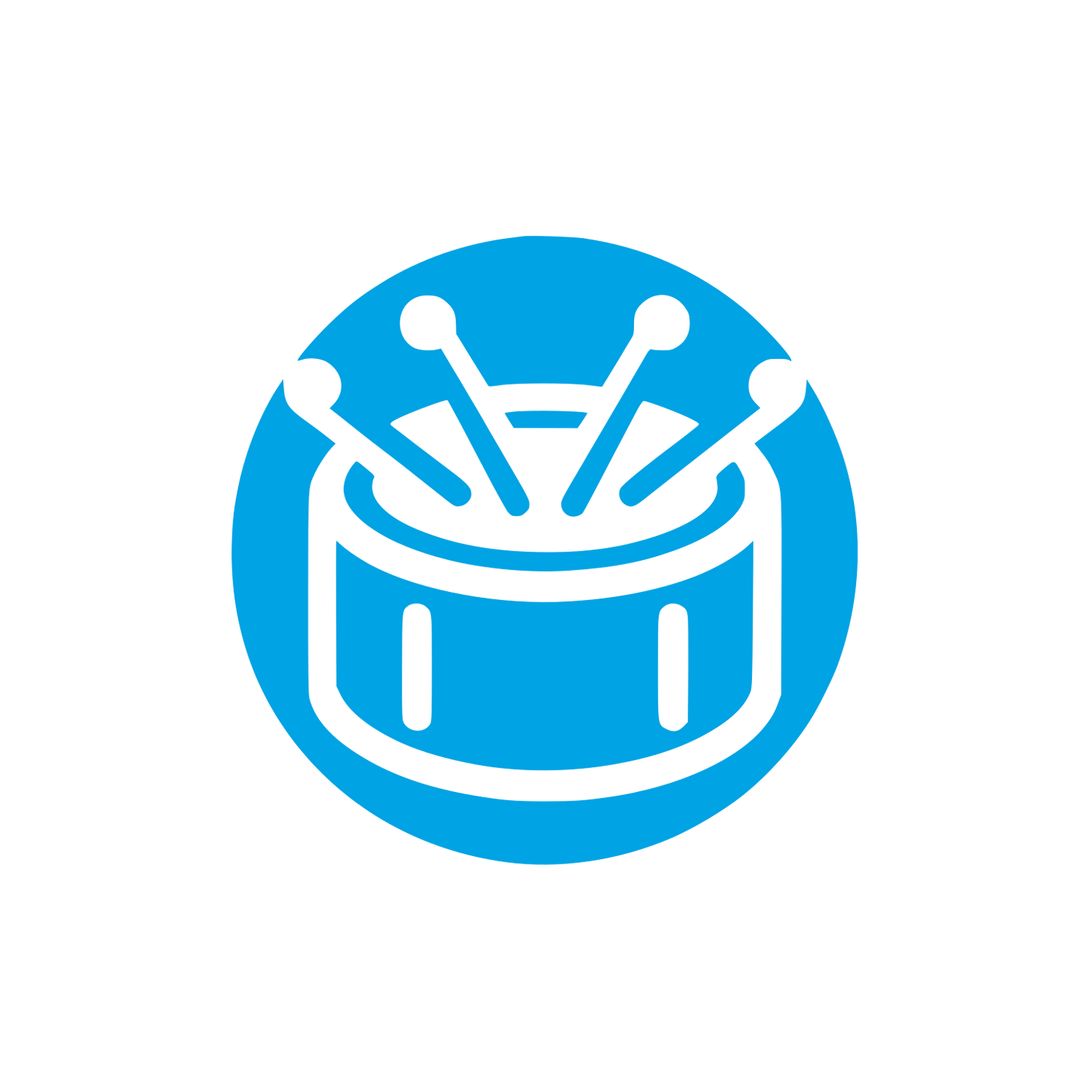Creative Drum Logo #00a3e4