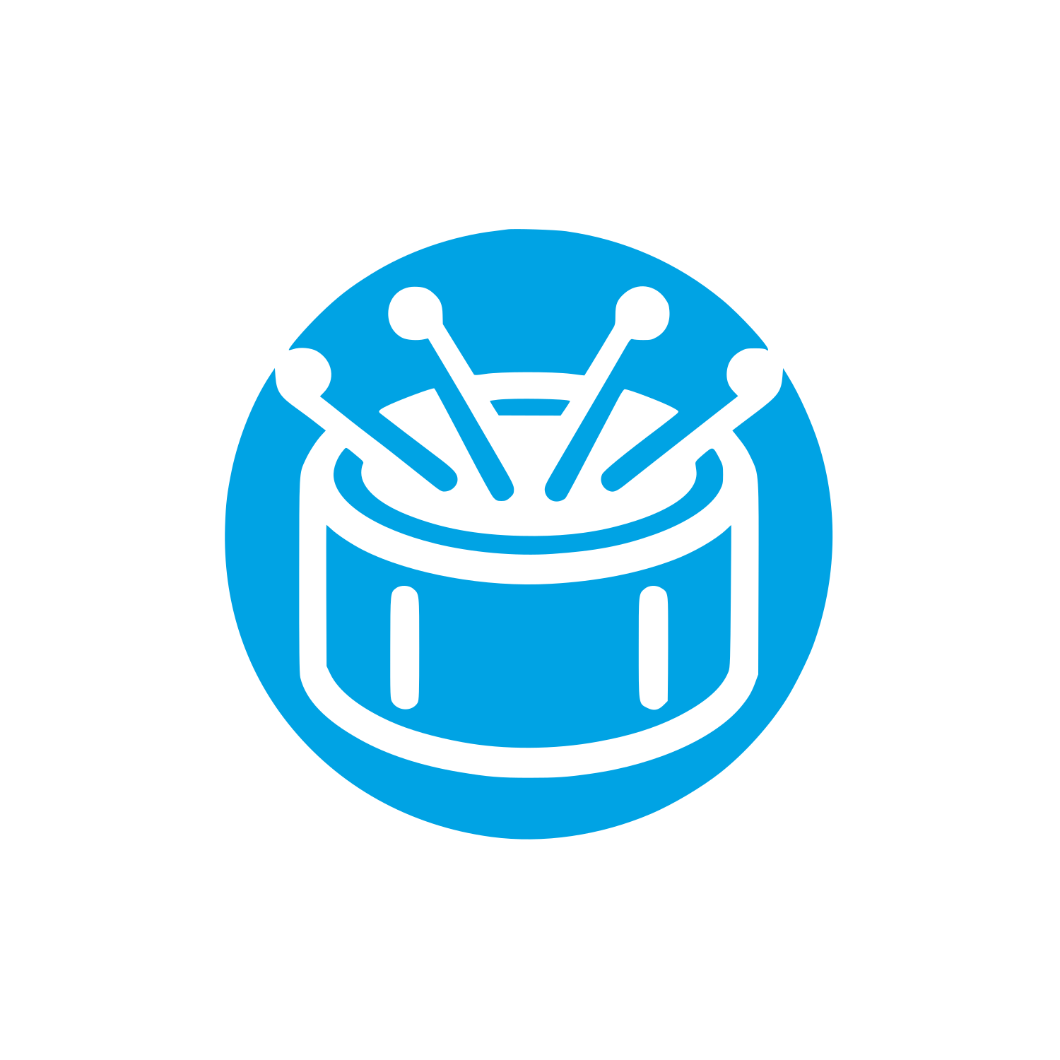 Creative Drum Logo #00a3e4