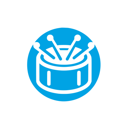 Creative Drum Logo #00a3e4