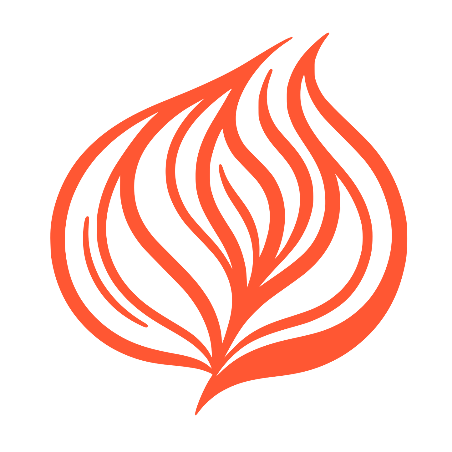 Flame Leaf Beauty Logo #FF5733