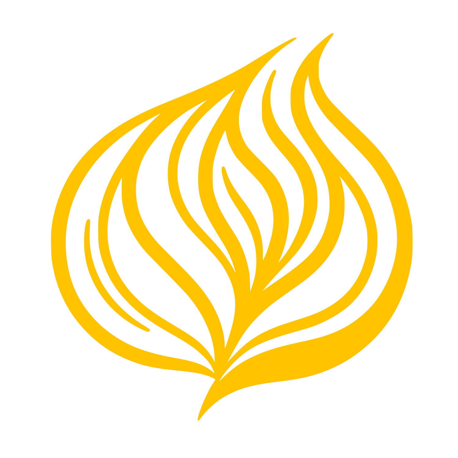 Flame Leaf Beauty Logo #FFC300