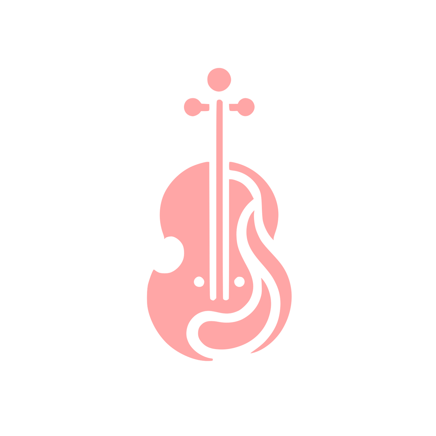 Violin Shape Logo #ffa6a6