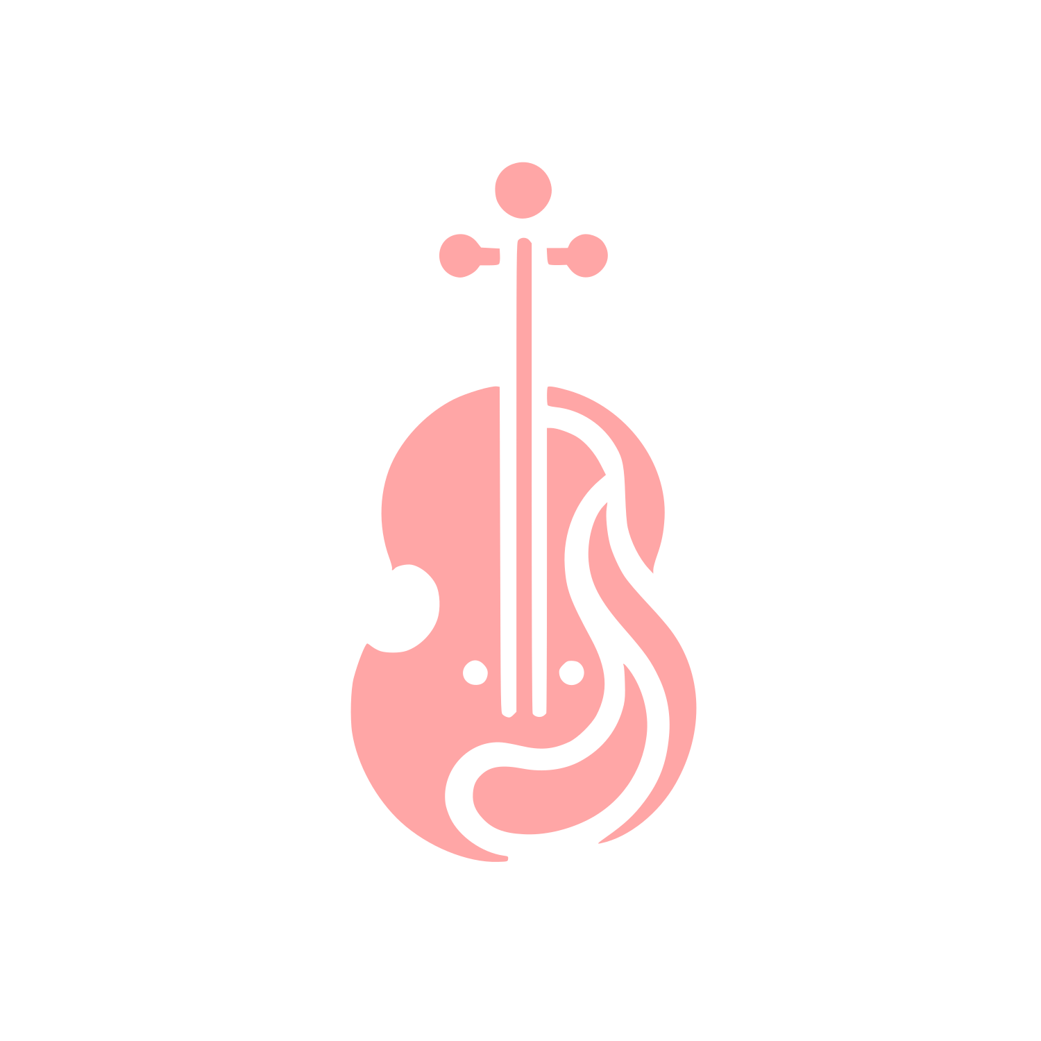 Violin Shape Logo #ffa6a6