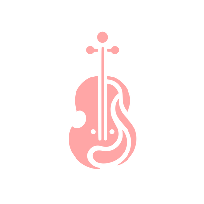 Violin Shape Logo #ffa6a6