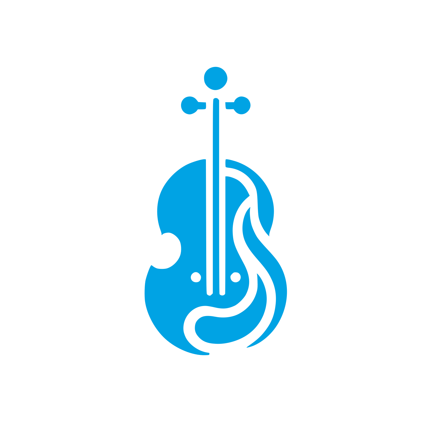 Violin Shape Logo #00a3e4