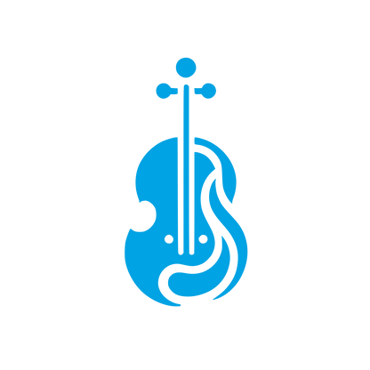 Violin Shape Logo #00a3e4