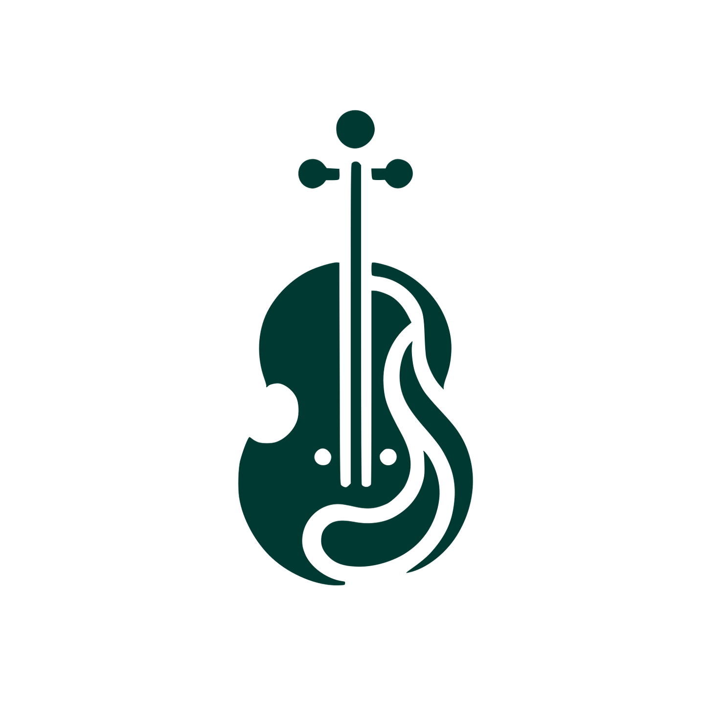 Violin Shape Logo #003932