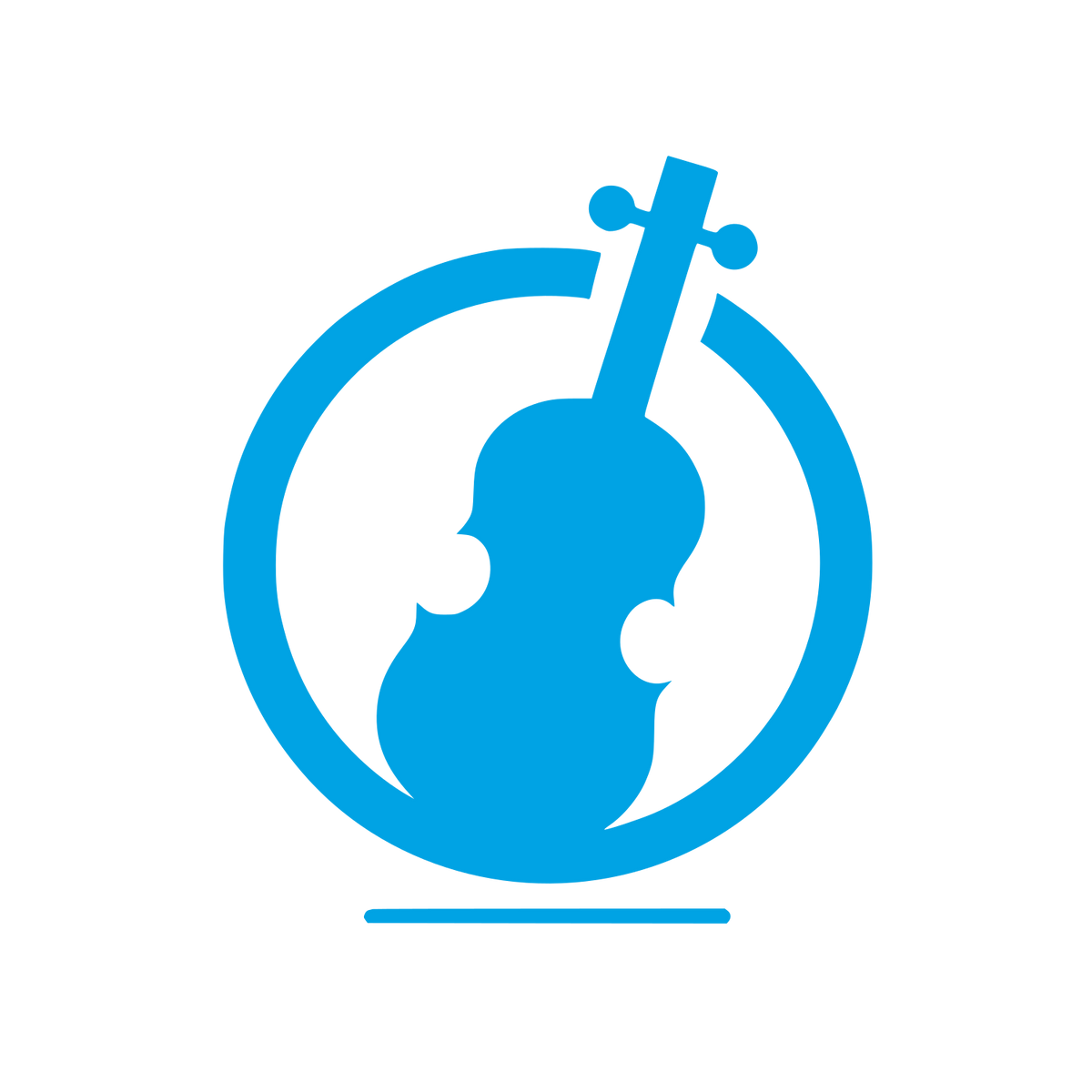 Logo with Violin Design #00a3e4