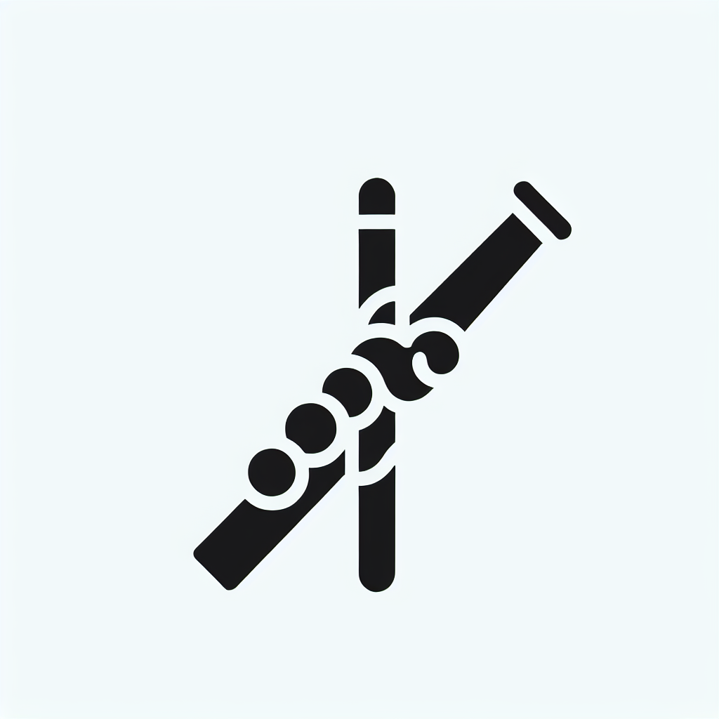Logo with Intertwined Flutes