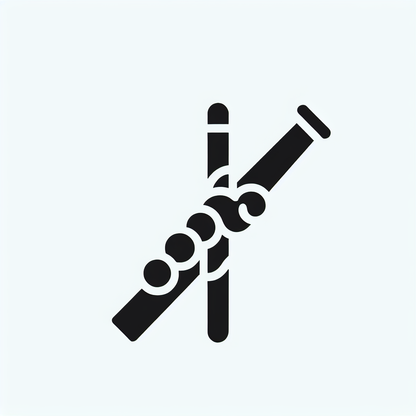 Logo with Intertwined Flutes