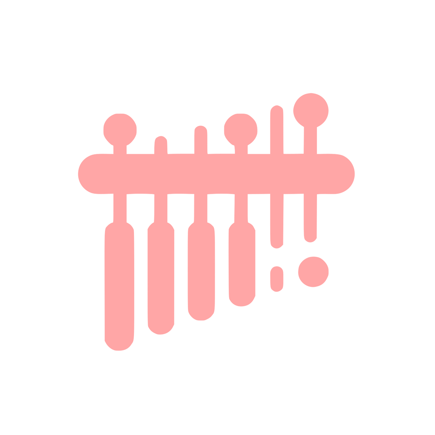 Glockenspiel Minimalist Music Logo #ffa6a6