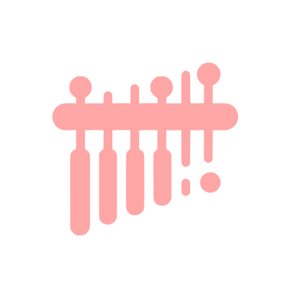 Glockenspiel Minimalist Music Logo #ffa6a6