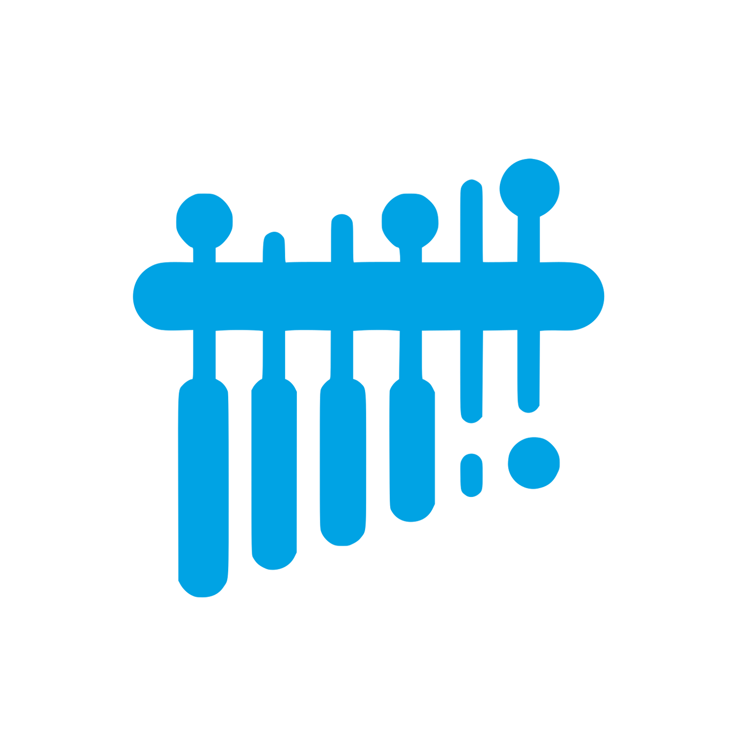 Glockenspiel Minimalist Music Logo #00a3e4