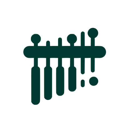 Glockenspiel Minimalist Music Logo #003932