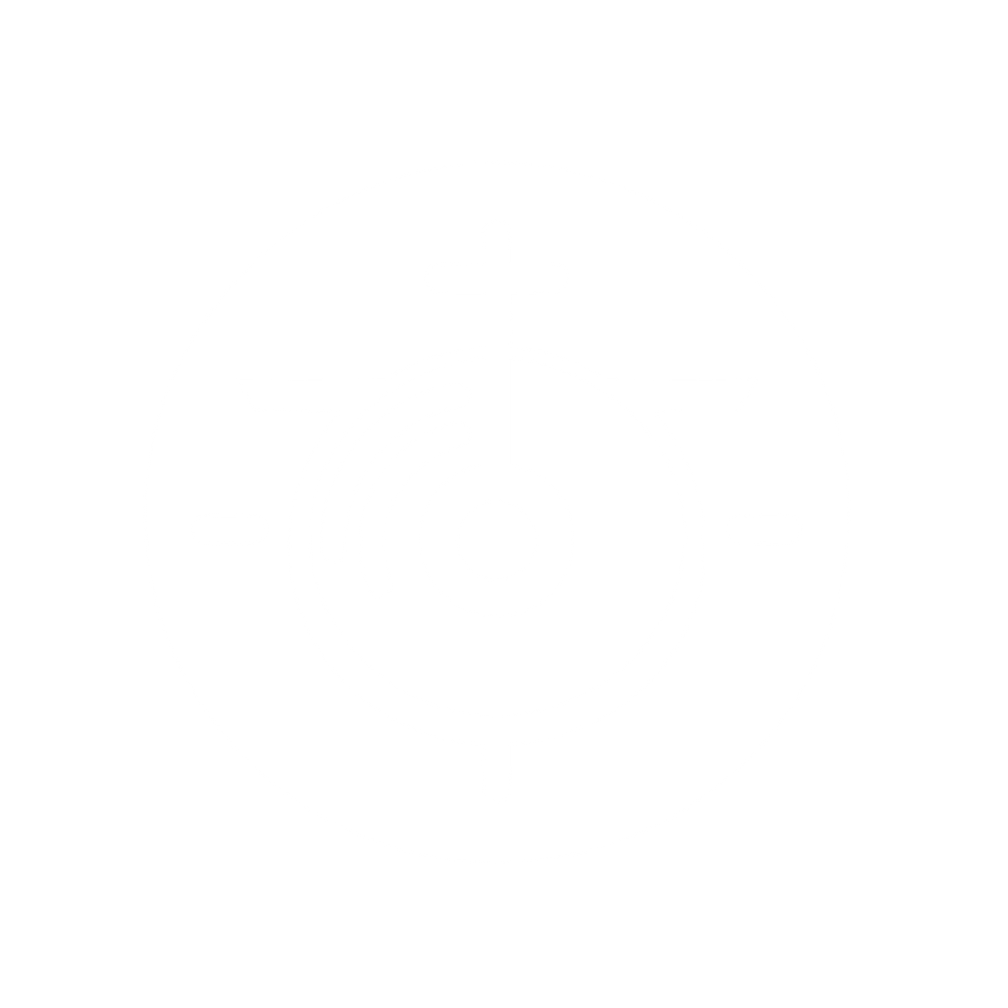 Gong with Cross Icon #ffffff