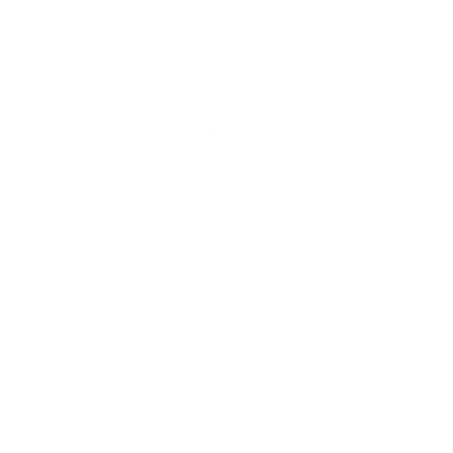 Gong with Cross Icon #ffffff
