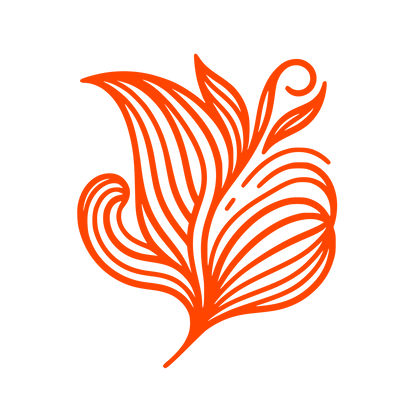 Feather Flower Cleaning Logo #FF4500