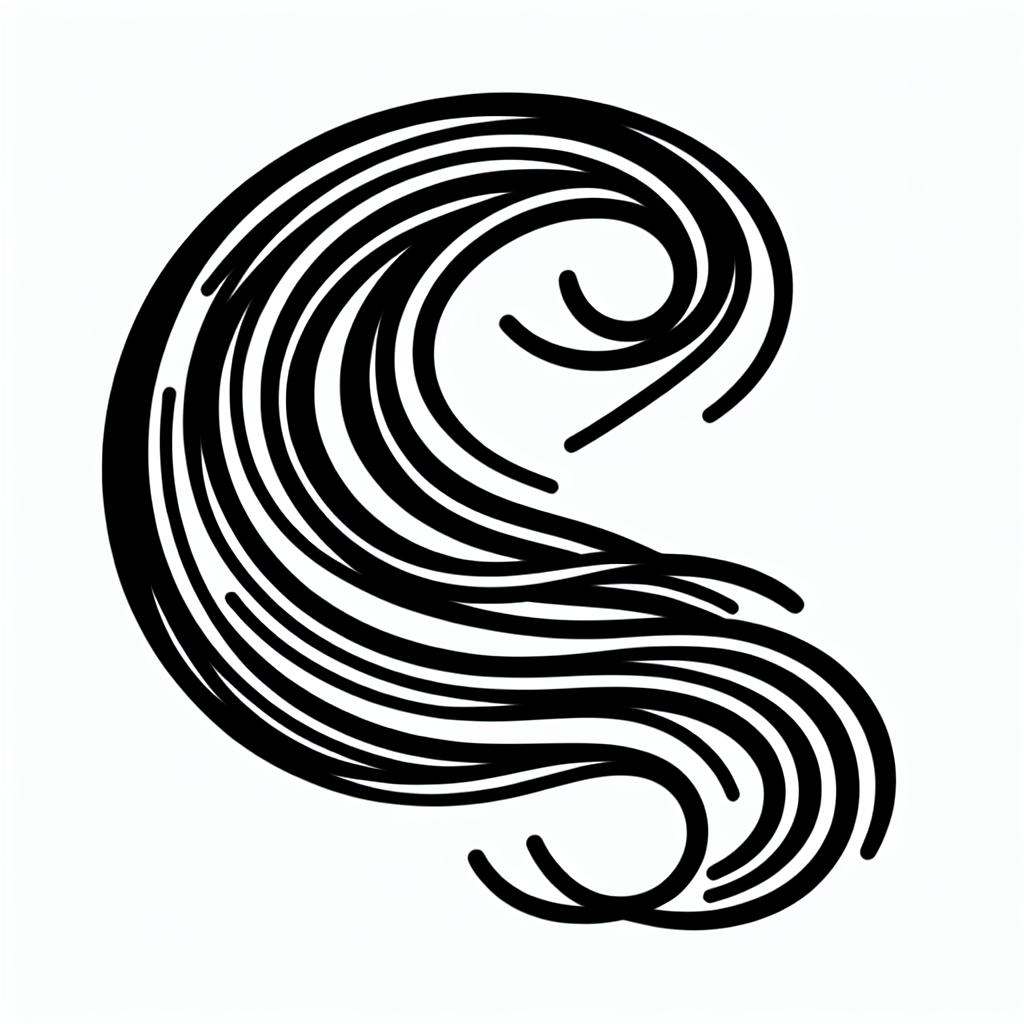 Abstract Swirl Hair Logo