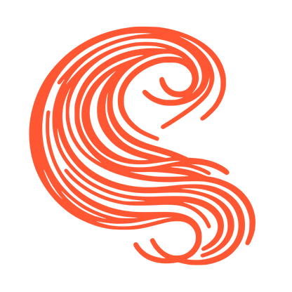 Abstract Swirl Hair Logo #FF5733