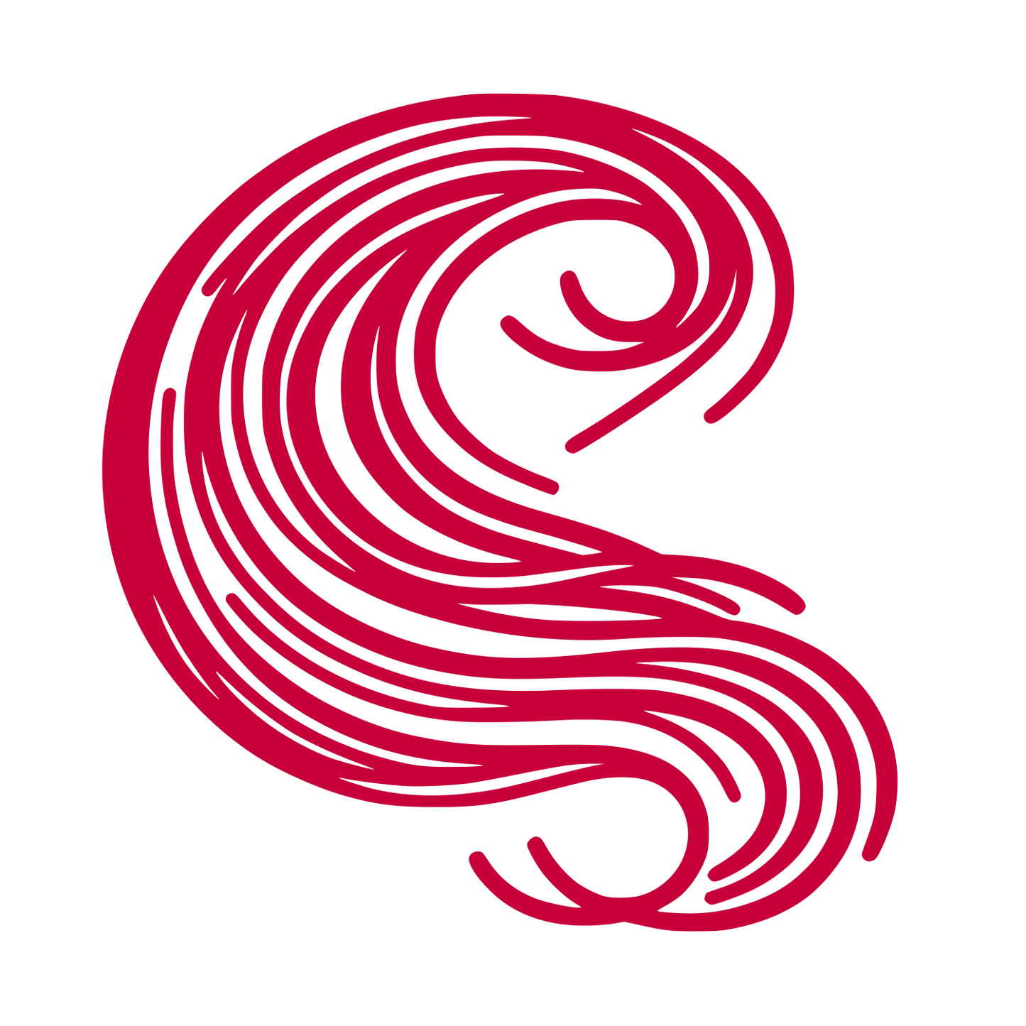 Abstract Swirl Hair Logo #C70039