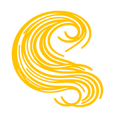 Abstract Swirl Hair Logo #FFC300