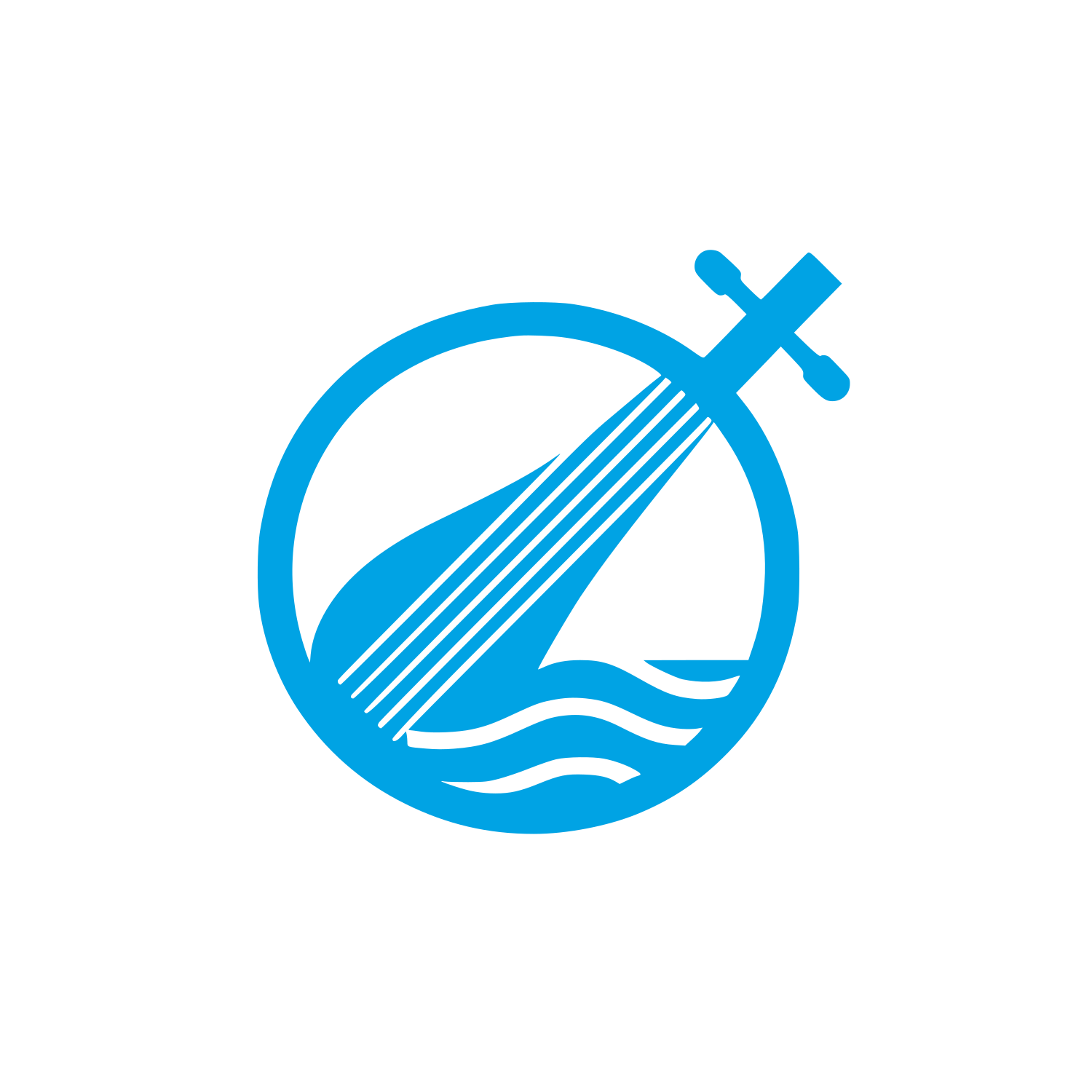 Logo with Musical Elements #00a3e4