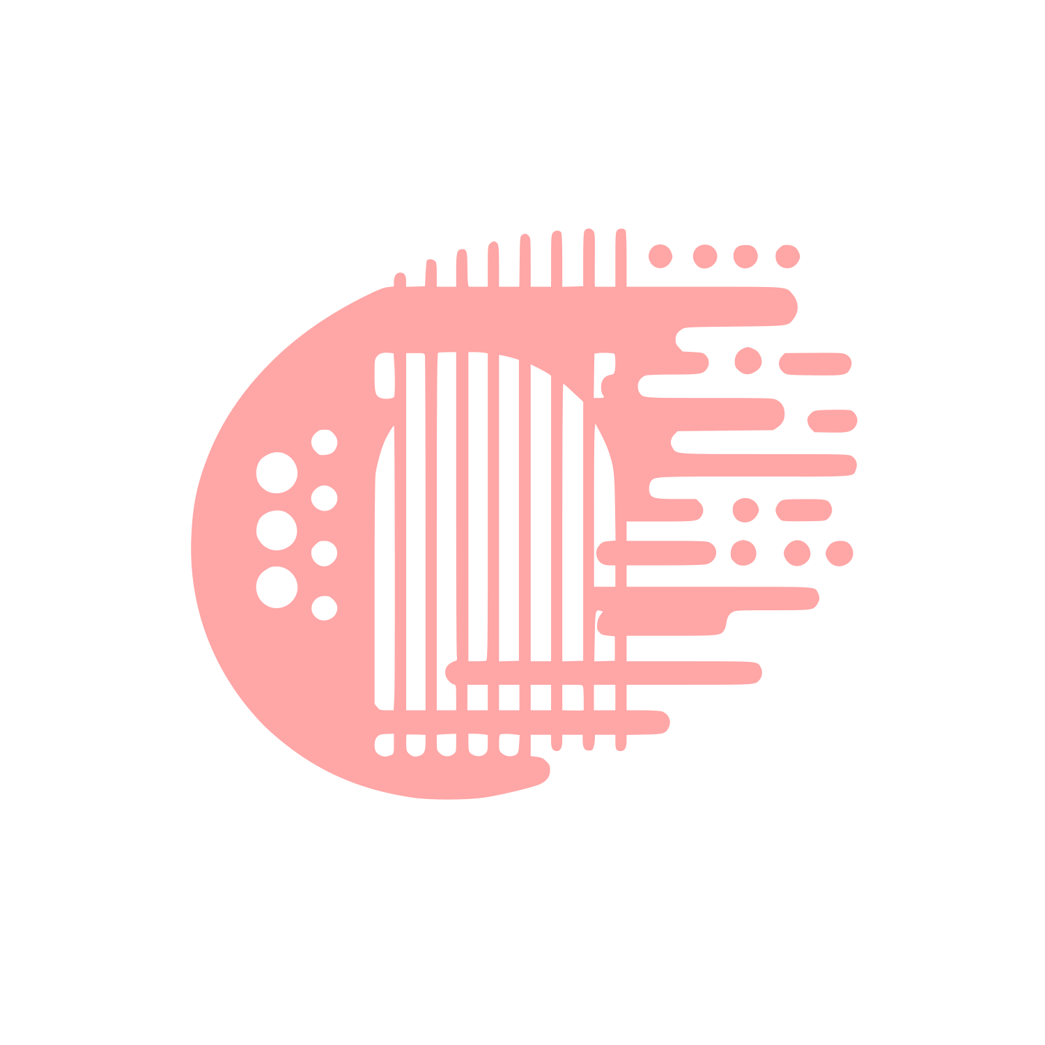 Guqin Musical Instrument Icon #ffa6a6