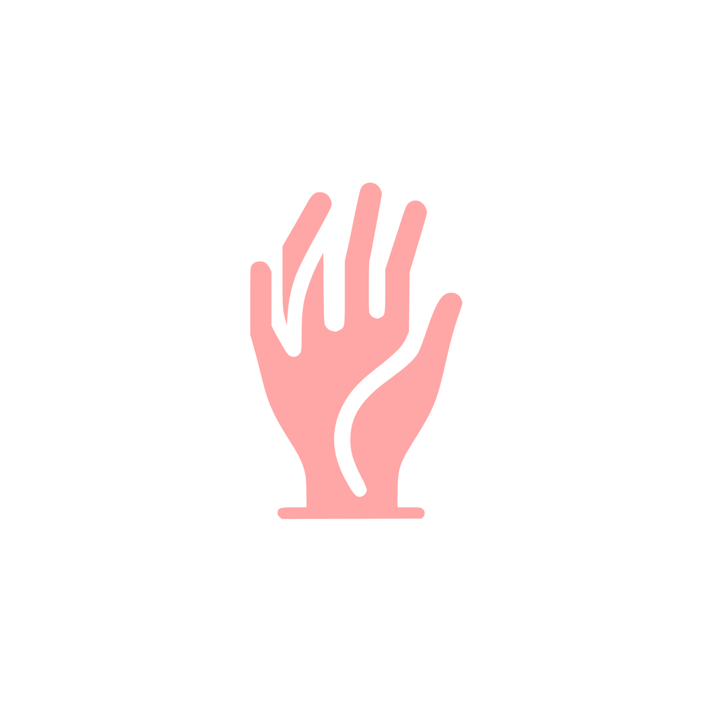 Hand Logo Design #ffa6a6