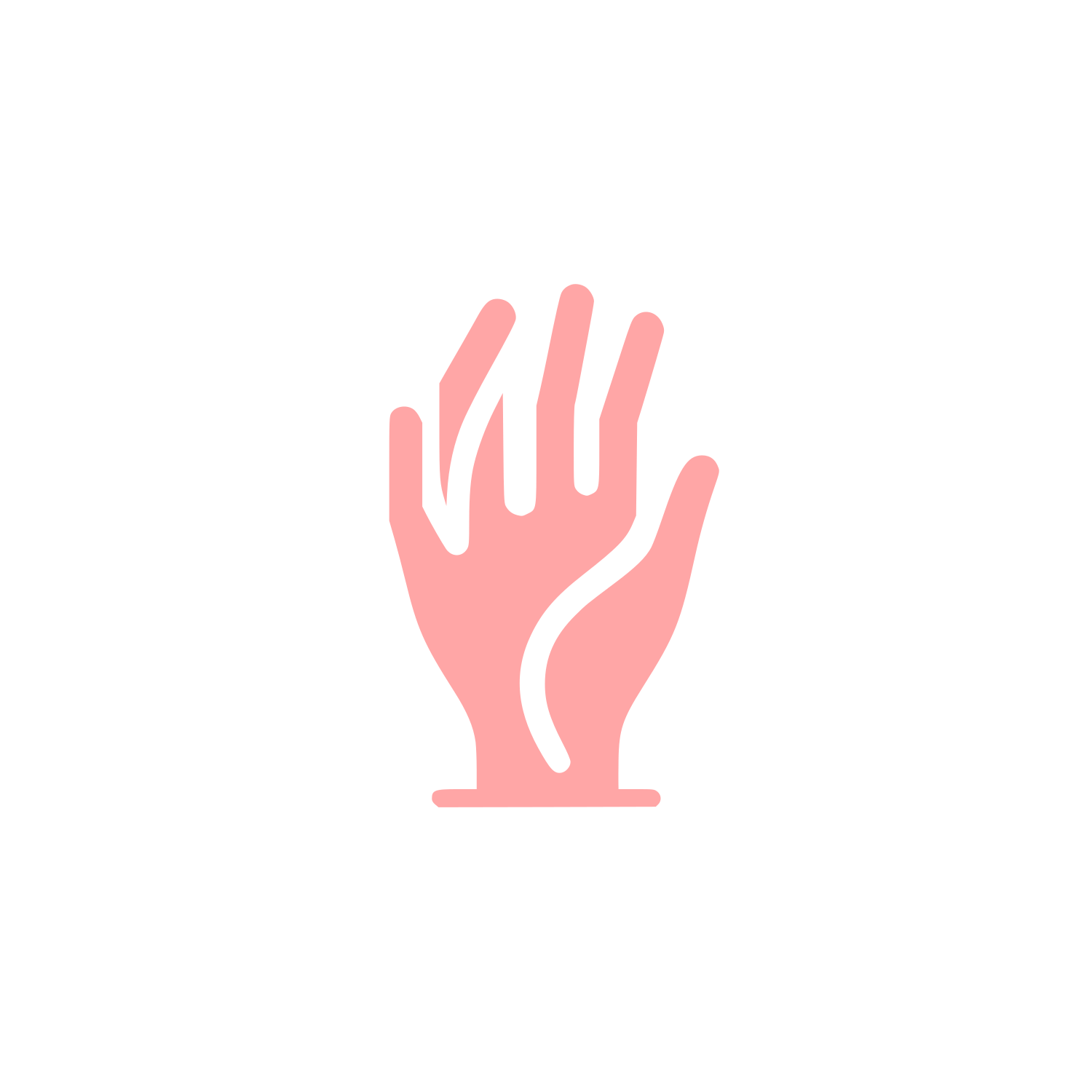 Hand Logo Design #ffa6a6