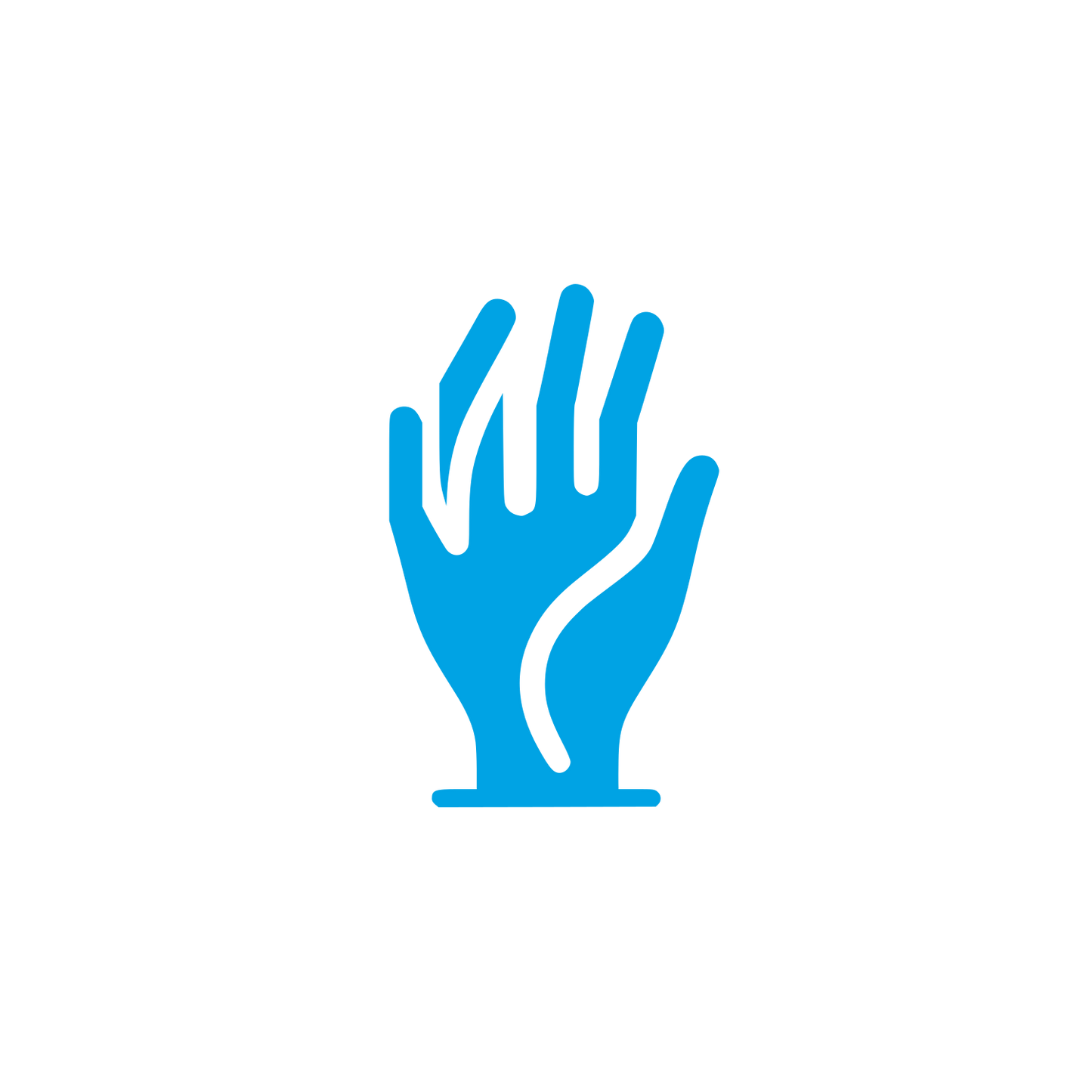 Hand Logo Design #00a3e4