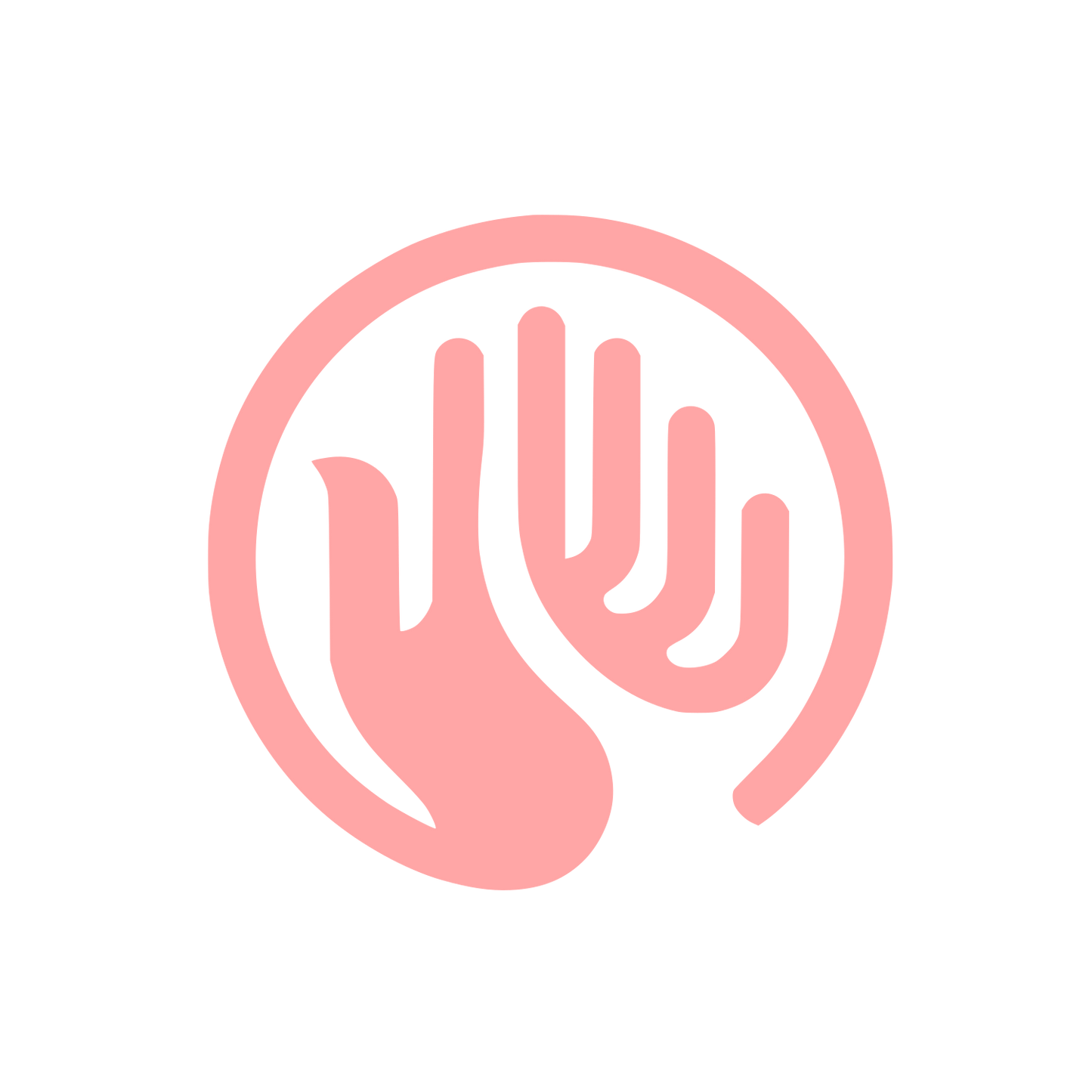 Hands Logo Design #ffa6a6