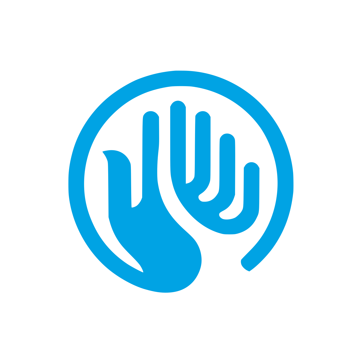 Hands Logo Design #00a3e4
