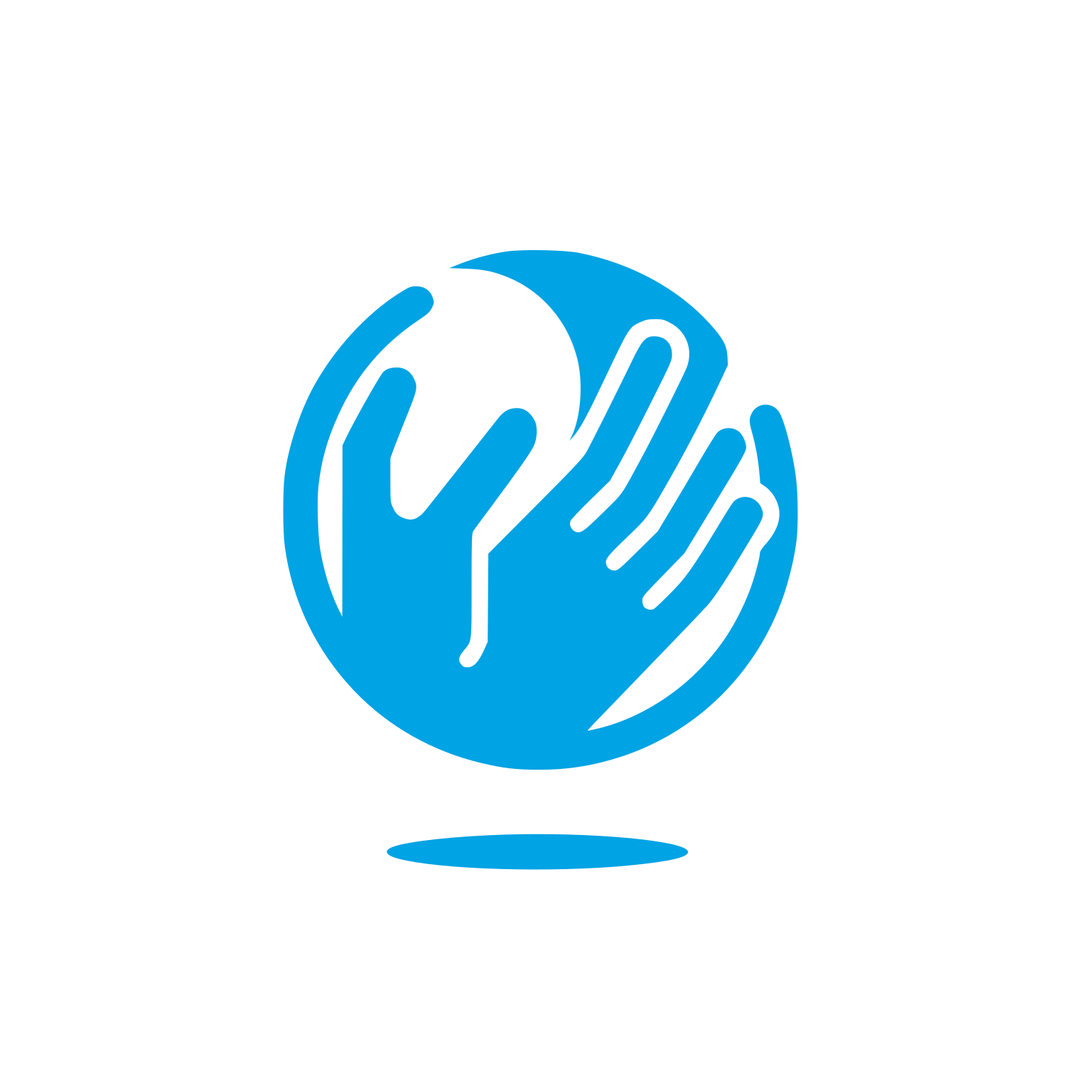 Helping Hands Logo #00a3e4