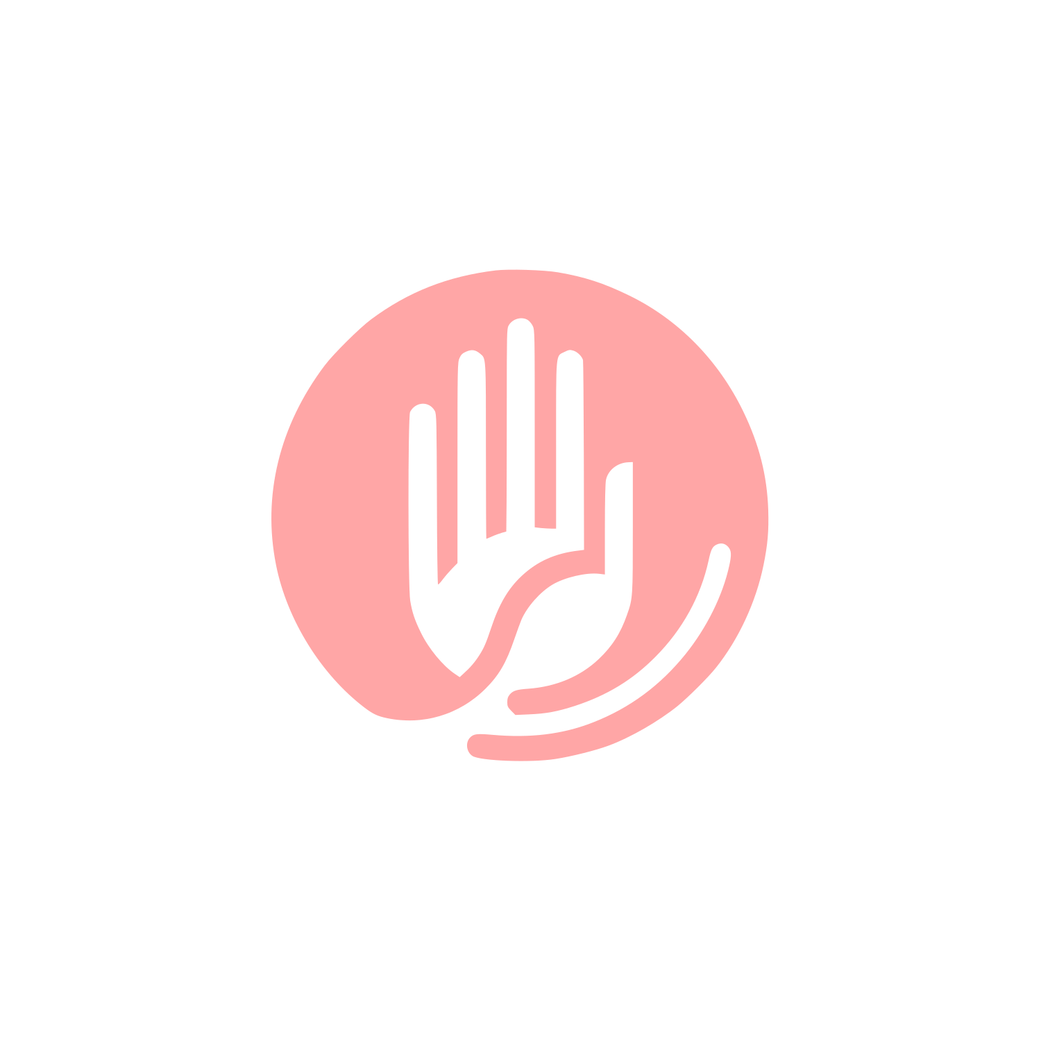 Hands Protection Logo #ffa6a6