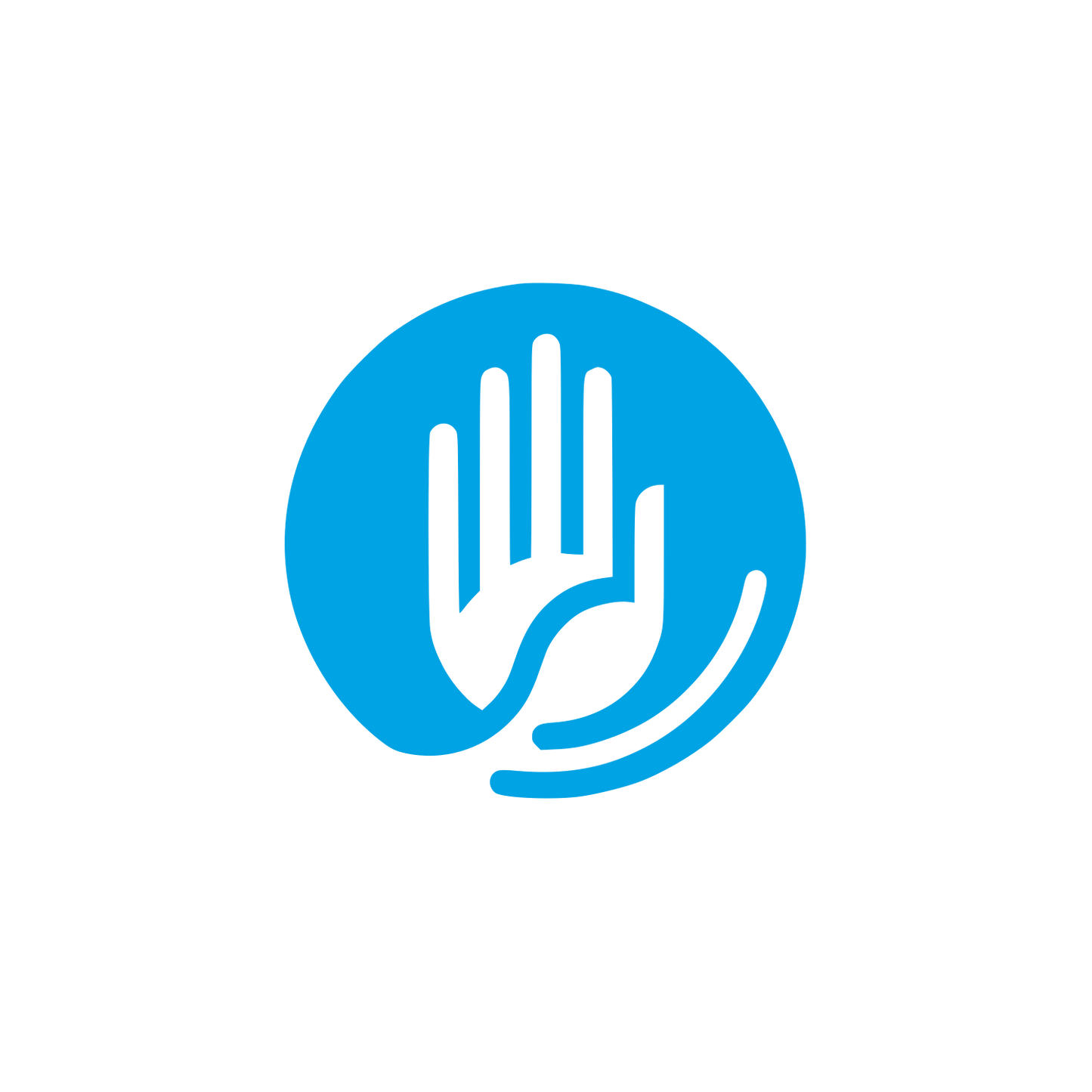 Hands Protection Logo #00a3e4