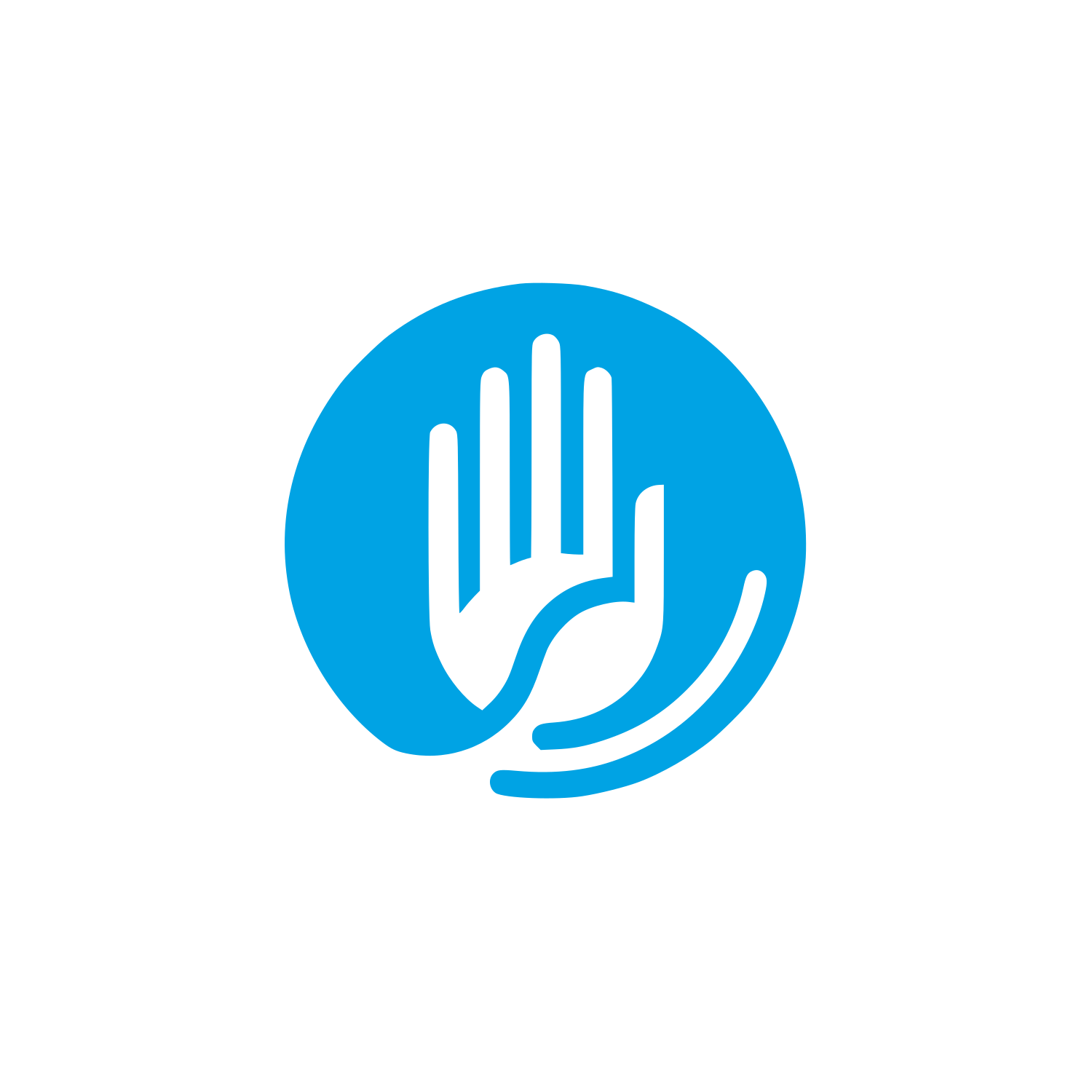 Hands Protection Logo #00a3e4