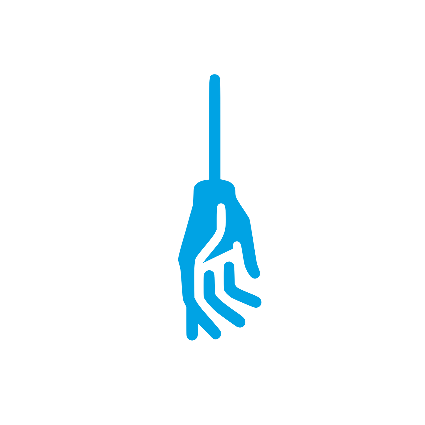 Hand Holding Logo #00a3e4