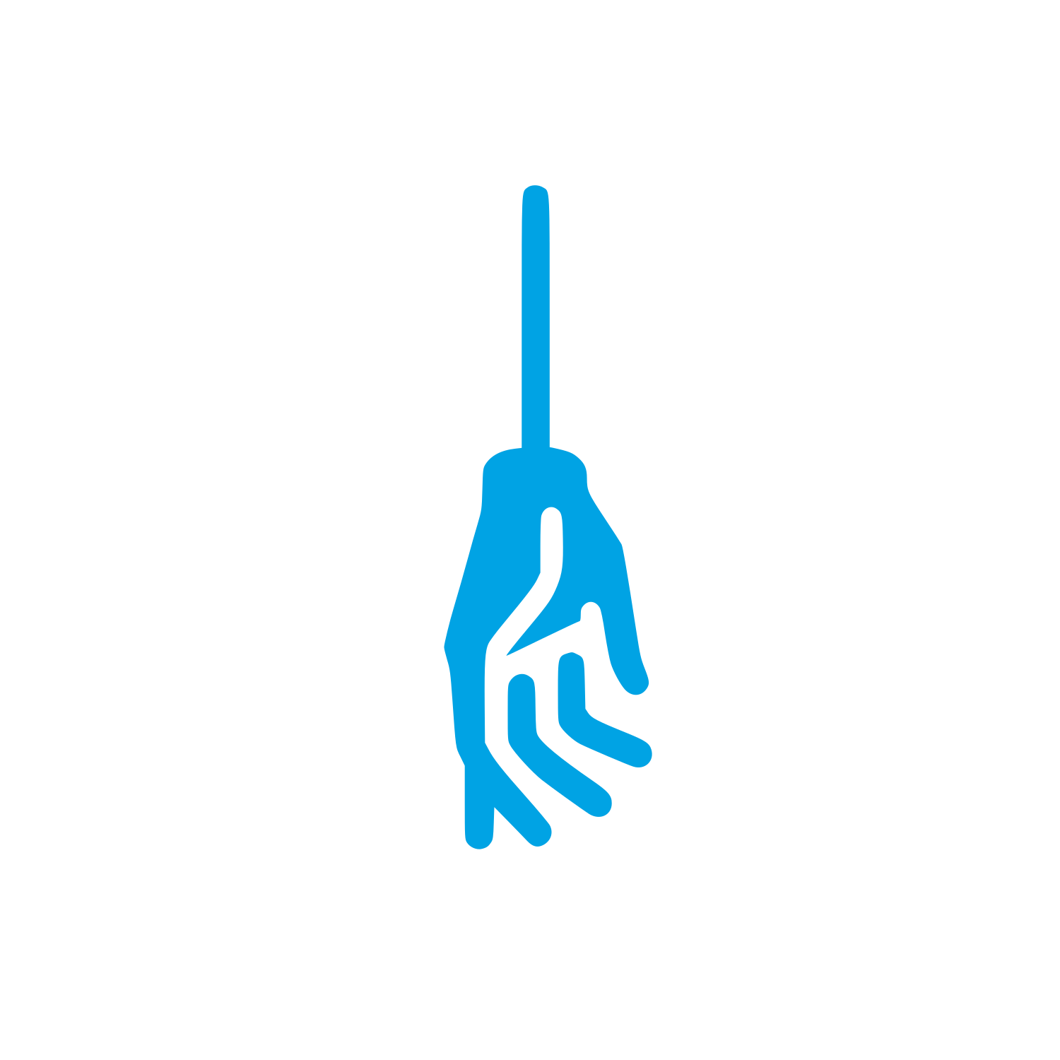 Hand Holding Logo #00a3e4