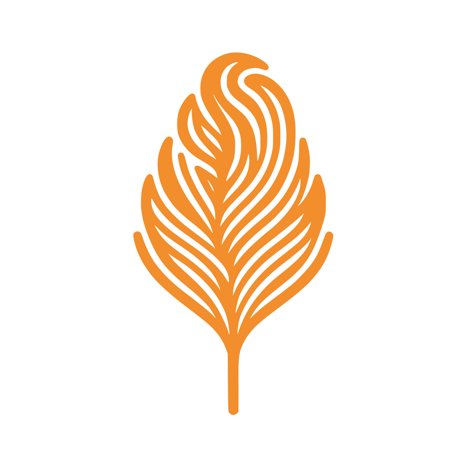 Feather Quill Logo #F28E2B