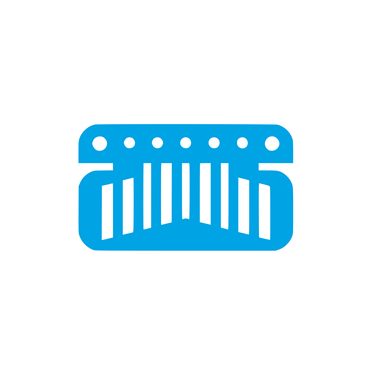 Logo Music Instrument Design #00a3e4