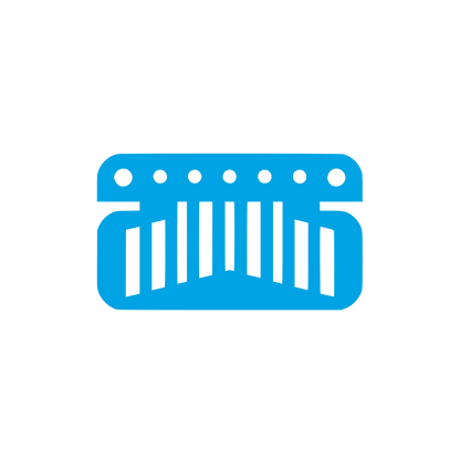 Logo Music Instrument Design #00a3e4