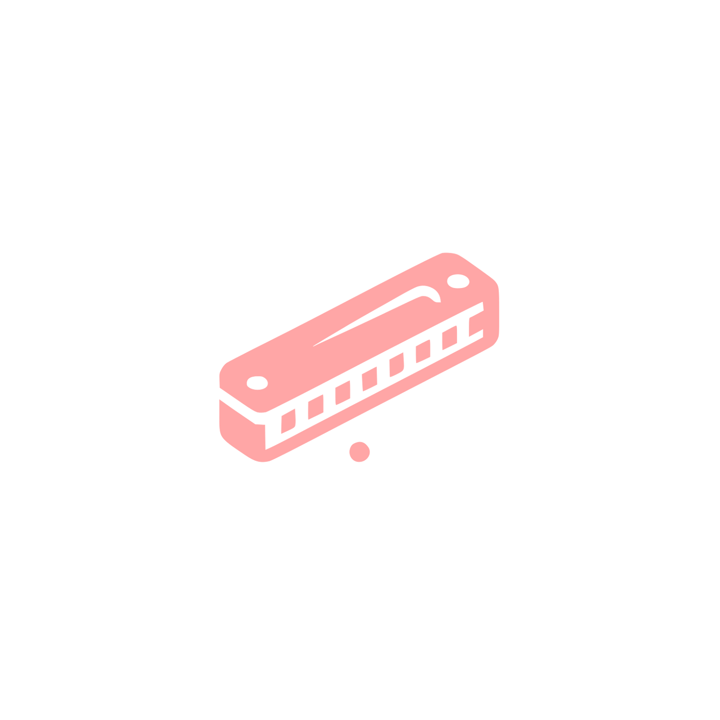 Harmonica Logo Design #ffa6a6