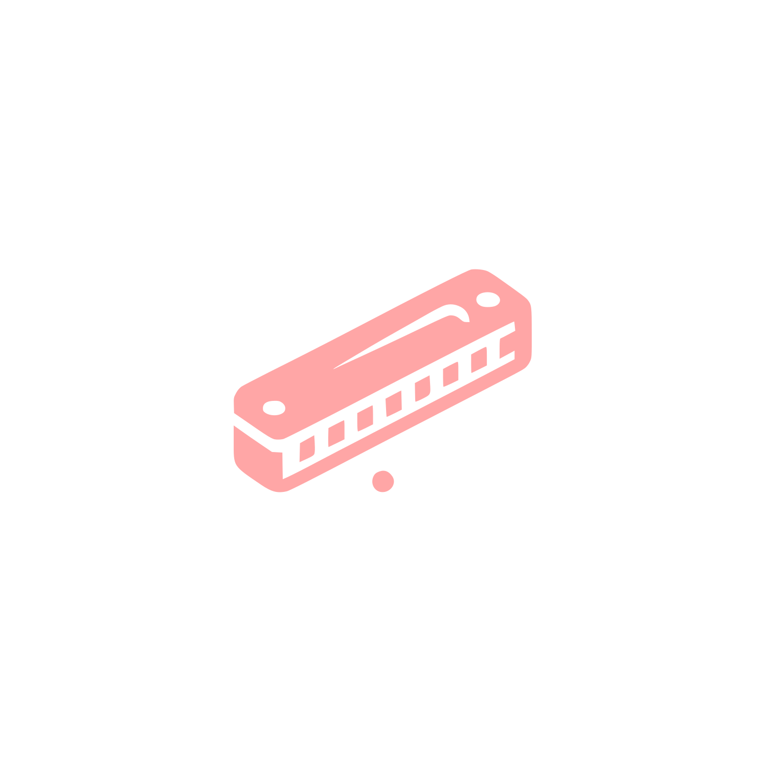 Harmonica Logo Design #ffa6a6