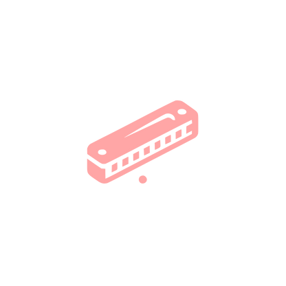 Harmonica Logo Design #ffa6a6